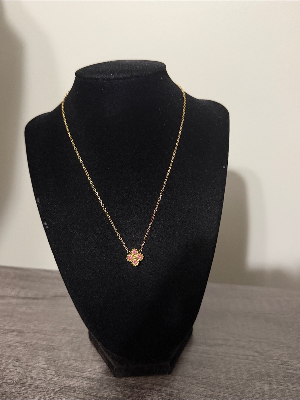 GP SS Pink Clover Necklace